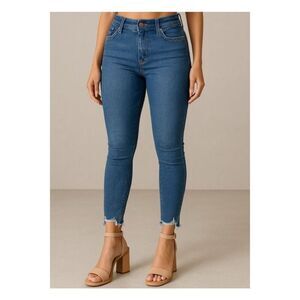 Joe’s The Charlie high rise skinny ankle luxe 29 distressed jeans